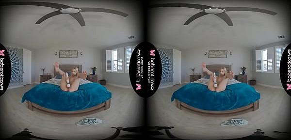  Solo blonde, Chanel Shortcake is masturbating, in VR